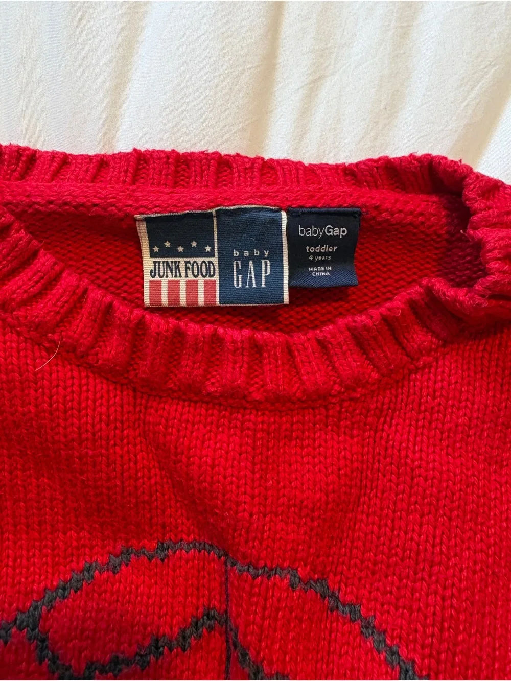 GAP Red Spider-Man Graphic Knit Sweater